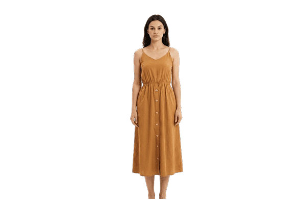 mustard-yellow-button-midi
