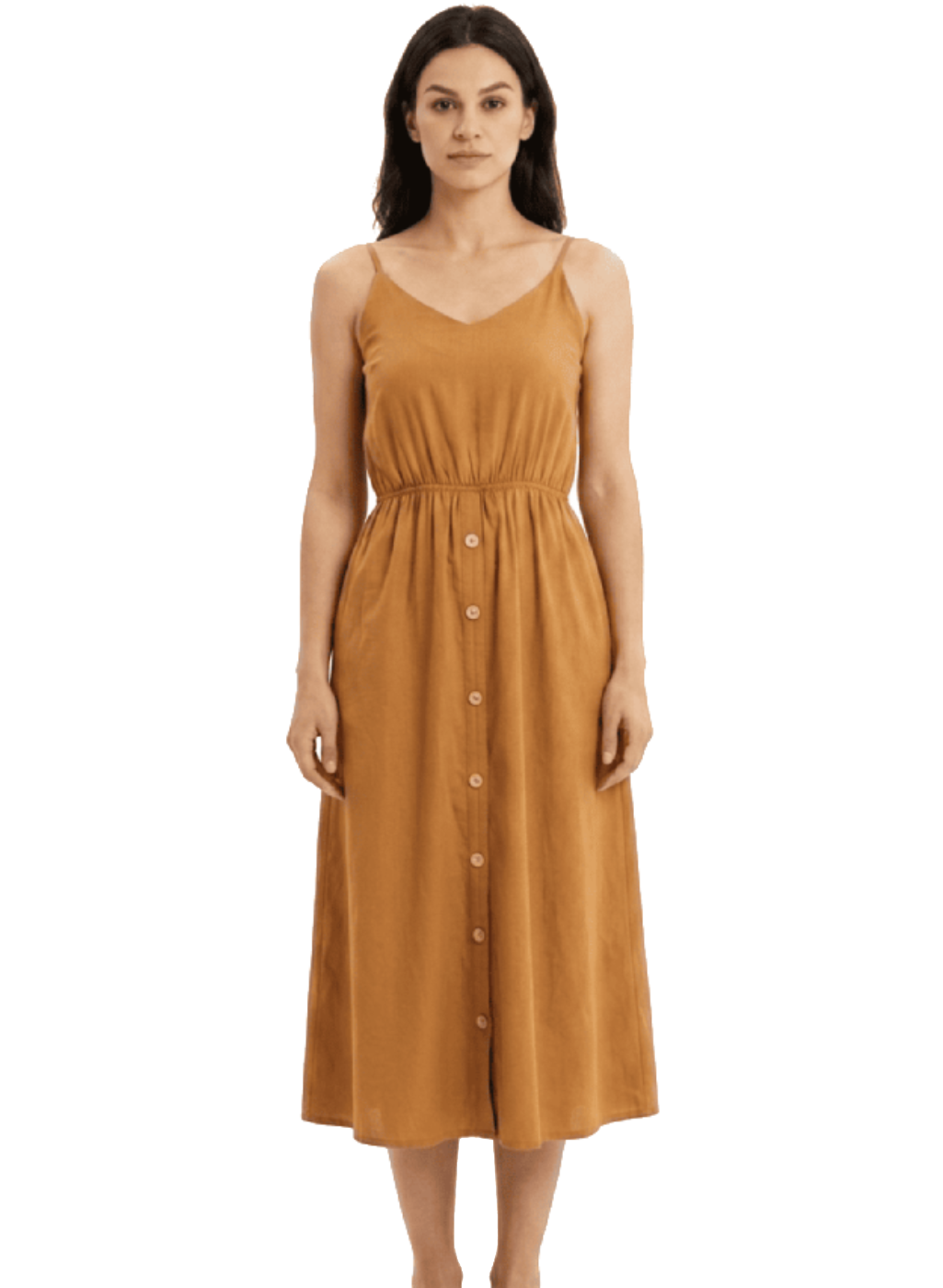 mustard-yellow-button-midi